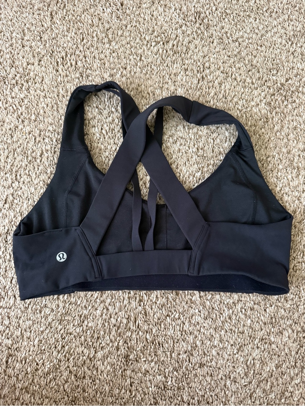 lululemon athletica Black Cross-Back Strappy Sports Bra